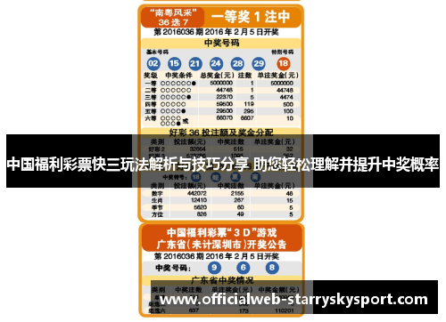 中国福利彩票快三玩法解析与技巧分享 助您轻松理解并提升中奖概率